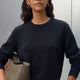 Philippa Wool Cotton Jumper - Black