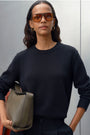 Philippa Wool Cotton Jumper - Black