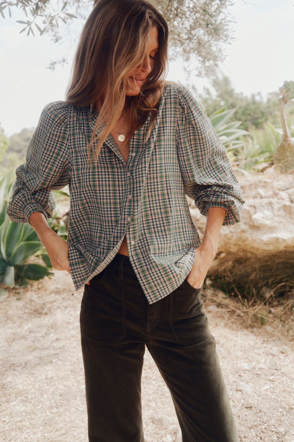 Agne Shirt - Green Check