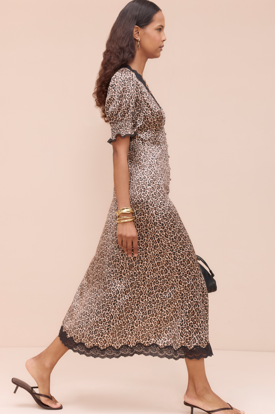 Eloise Silk Dress - Leopard