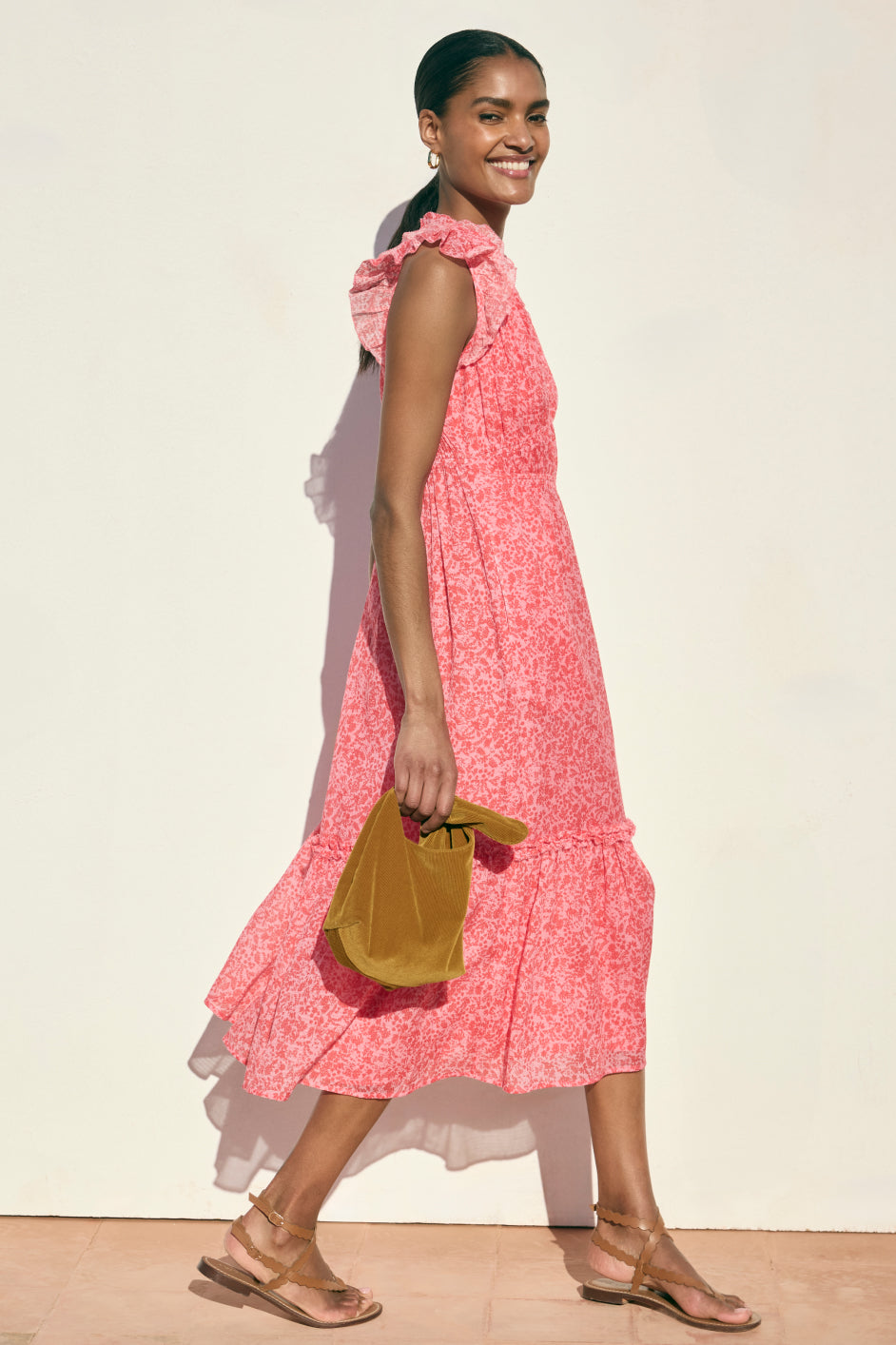 Miah Dress - Summer Pink Mono Floral – WYSE London