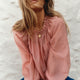 Belle Blouse - Rosewood Pink