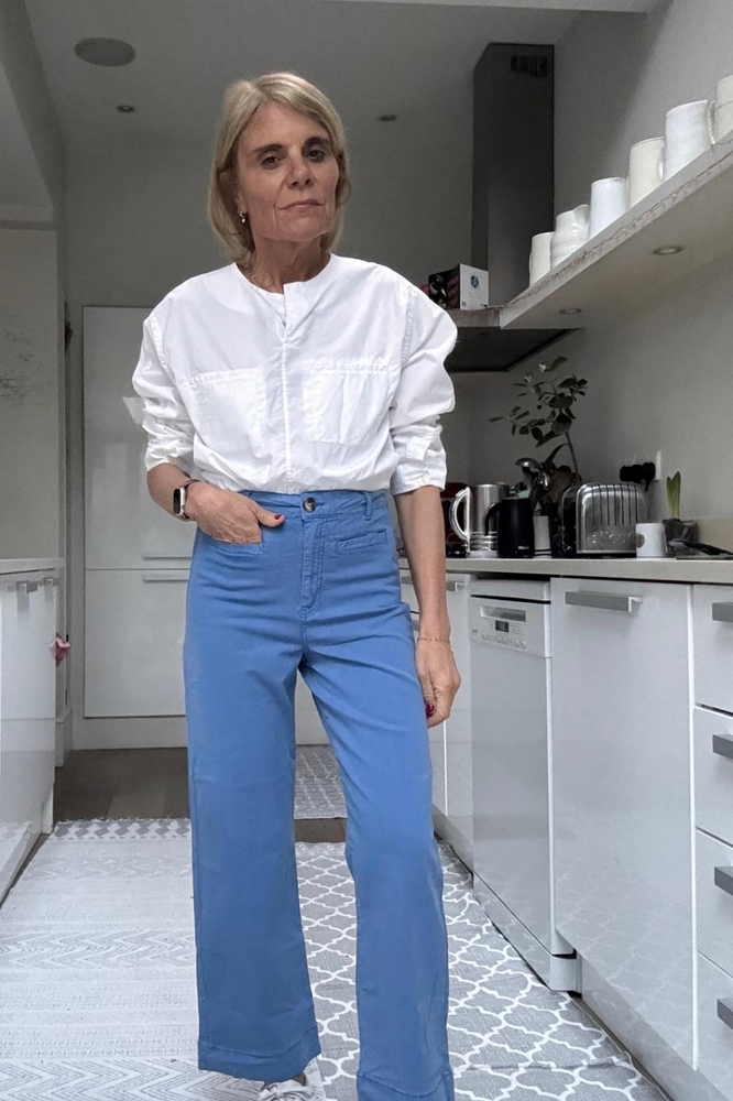 Marianne Chino Trouser - Coastal Blue