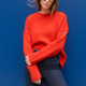 Liana Chunky Crew Neck Jumper - Paprika Orange