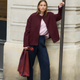 Luna Boiled Wool Jacket - Merlot