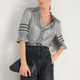 Parker Metallic Blouse - Pewter