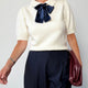 Cath x WYSE Gabrielle Tie Knit Top - Ivory