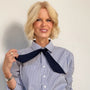Cath x WYSE Martha Tie Shirt - Cocoa/Blue Stripe