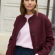 Luna Boiled Wool Jacket - Merlot