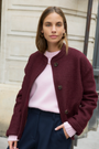 Luna Boiled Wool Jacket - Merlot