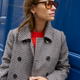 Philippa Pea Coat - Dogtooth
