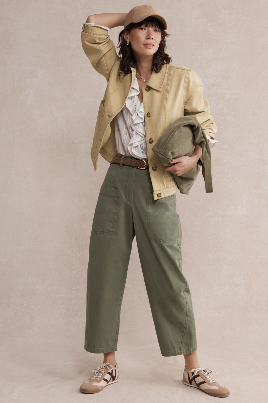 Lilian Patch Pocket Chino - Soft Khaki