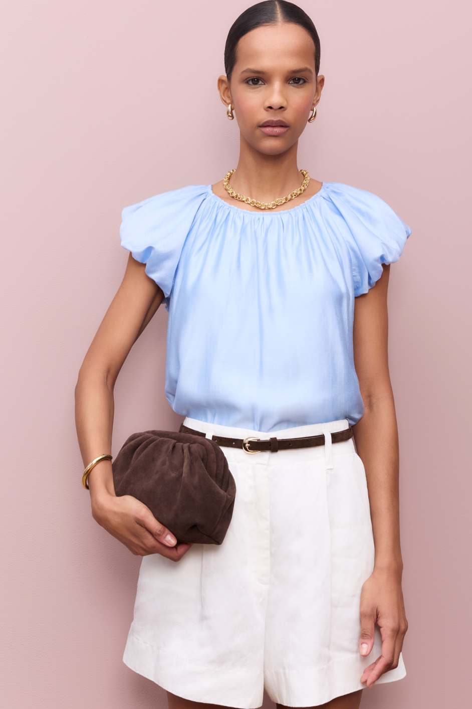 Cath x WYSE Mistral Top - Chambray Blue