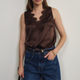 Amelie Silk Top - Warm Cocoa
