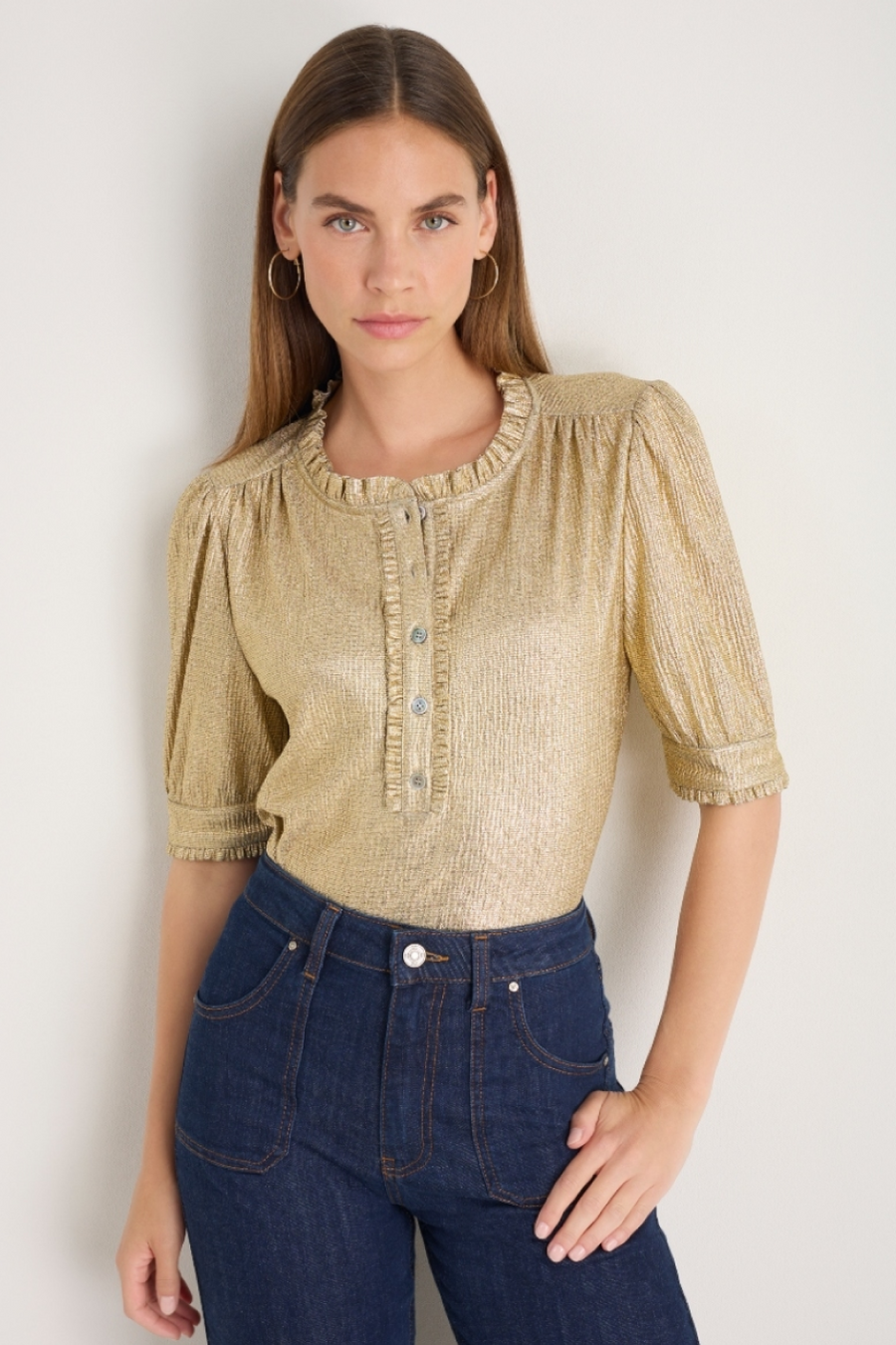 Noah Top - Gold Metallic