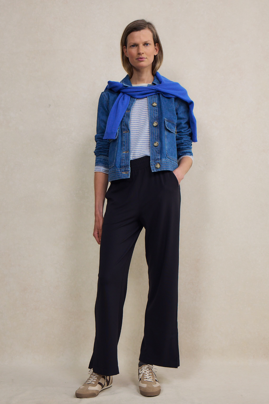 Sienna Split Hem Trouser - Black