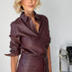 Cath x WYSE Miranda Leather Skirt - Oxblood