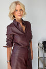 Cath x WYSE Miranda Leather Skirt - Oxblood