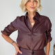 Cath x WYSE Priestly Leather Shirt - Oxblood