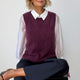 Cath x WYSE Tory Brushed Tank - Aubergine