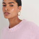 Liana Chunky Crew Neck Jumper - Blossom Pink