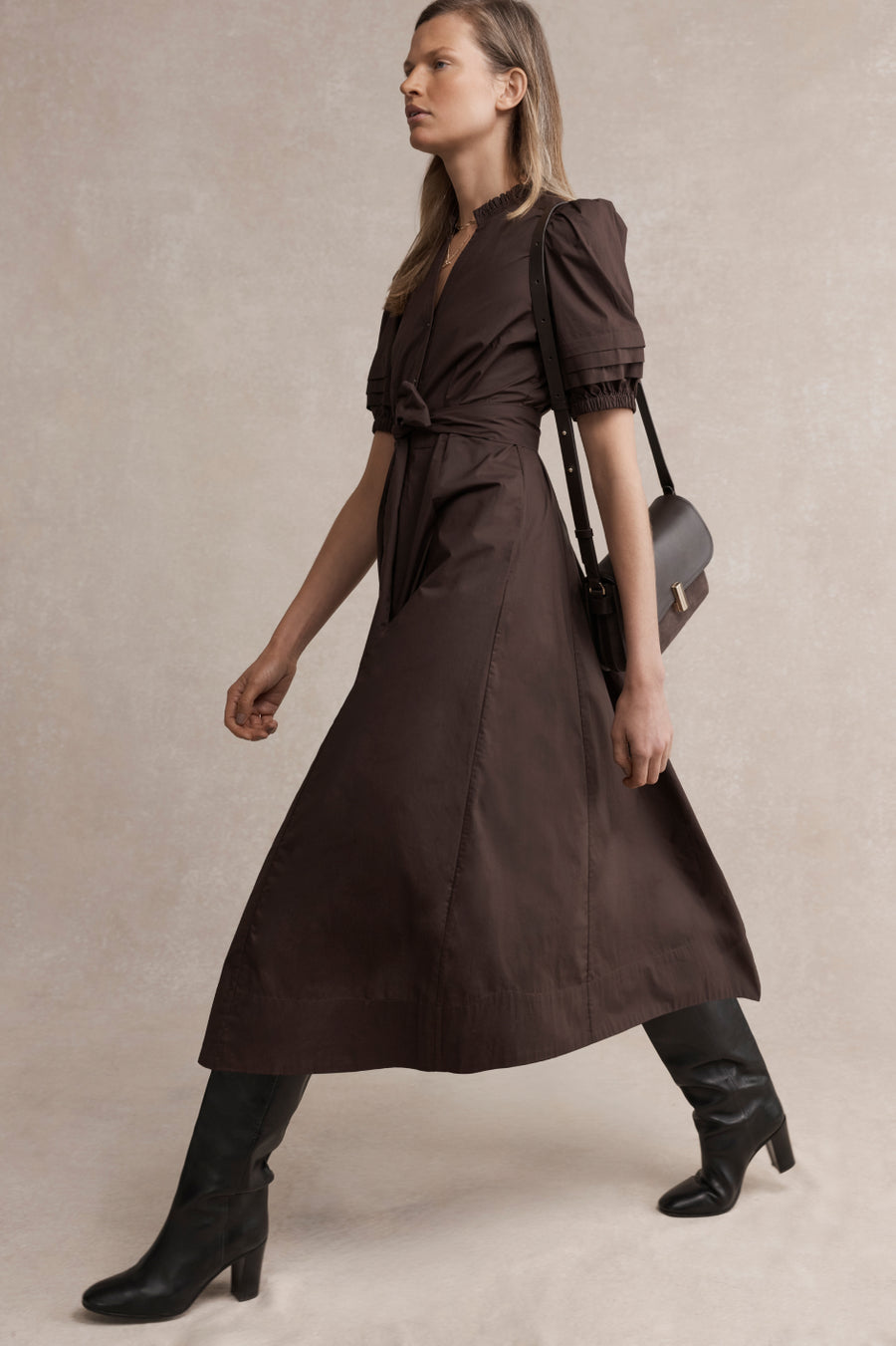 Kelly Dress - Pecan Brown