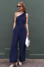 Brydie Bow Jumpsuit - Midnight