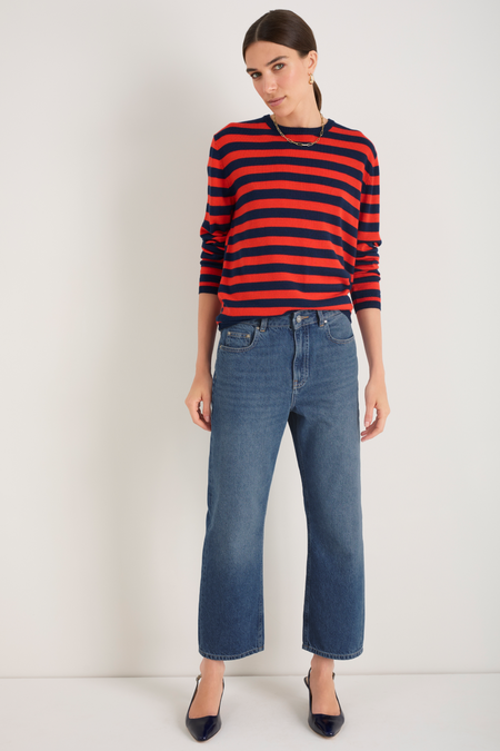 Cath X WYSE Loafer Jean - Mid Wash
