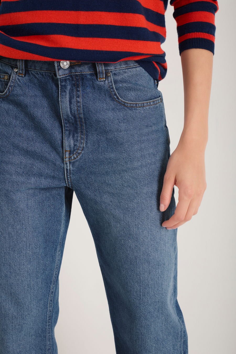 Cath X WYSE Loafer Jean - Mid Wash