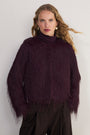 Francesca Fringed Jacket - Aubergine