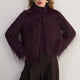 Francesca Fringed Jacket - Aubergine