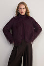 Francesca Fringed Jacket - Aubergine