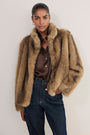 Frankie Faux Fur Jacket - Oatmeal