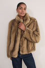 Frankie Faux Fur Jacket - Oatmeal