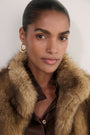 Frankie Faux Fur Jacket - Oatmeal