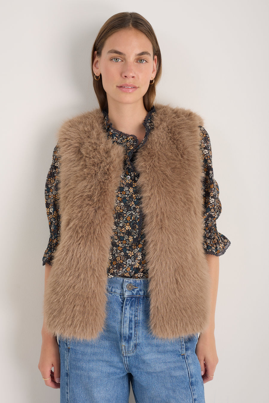 Frankie Silk Blouse - Retro Floral Scarf