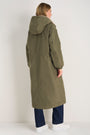 Freya Faux Fur Lined Coat - Mid Olive