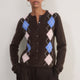 Frida Argyle Cardigan - Chocolate Multi
