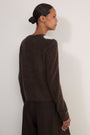 Frida Argyle Cardigan - Chocolate Multi