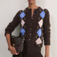 Frida Argyle Cardigan - Chocolate Multi