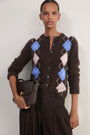 Frida Argyle Cardigan - Chocolate Multi