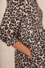 Gianna Denim Dress - Leopard