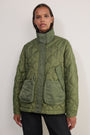 Gaia Quilted Coat - Khaki