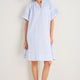 Georgie Dress - Blue/Ivory Stripe