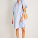 Georgie Dress - Blue/Ivory Stripe