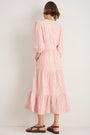 Georgina Dress - Terracotta/White Stripe