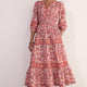 Georgina Dress - Warm Clay Layered Ditsy