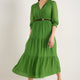 Grace Silk Blend Dress - Fern Green