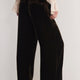 Grace Silk Velvet Trouser - Chocolate