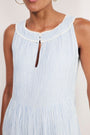 Hallie Halterneck Dress - Blue/White Stripe